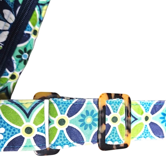 Vera Bradley Daisy Daisy Green Blue Quilted Shoulder Bag Cottagecore Grandma Y2K - Picture 4 of 12